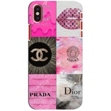 Чехол (Dior, Prada, YSL, Chanel) для iPhone X – Модница