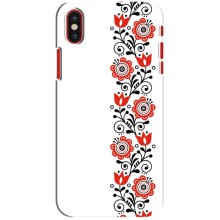 Чохол для Патріота України iPhone X - (AlphaPrint) (Яскрава вишиванка)