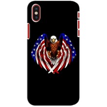 Чехол Флаг USA для iPhone X – Крылья США