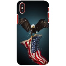 Чехол Флаг USA для iPhone X – Орел и флаг