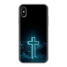 Чехол для iPhone X (AlphaPrint) - (Христианские) – Крест и город