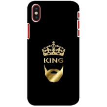 Чехол (Корона на чёрном фоне) для Айфон 10 (KING)