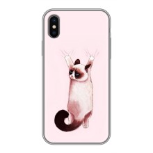 Чохол на Епл X з Котиками (VPrint) (Котик падає)