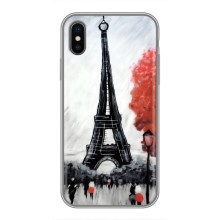 Чехол Эйфелева Башня для iPhone X - (AlphaPrint) (Башня в Париже)