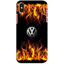 Чехол "Фольксваген" для iPhone X (Огненный Лого)