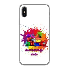 Чохли Амонг Ас для iPhone X (AlphaPrint) (Яскравий АмонгАс)
