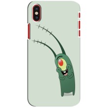 Чехол с картинкой "Одноглазый Планктон" на iPhone X (Милый Планктон)