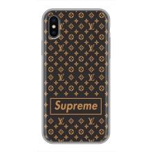 Чехол для iPhone X с картинкой Supreme (AlphaPrint)