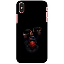 Чохол з Мавпами iPhone X - (AlphaPrint) (Три мавпи)