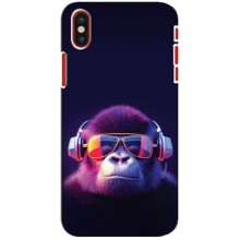 Чохол з Мавпами iPhone X - (AlphaPrint) (Стильна мавпа)