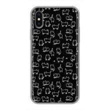 Чохол з принтом для iPhone X (AlphaPrint) Модні коти (Маленькі котики)