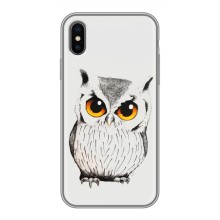 Чохол з пташками на iPhone X (VPrint) (Мила Сова)