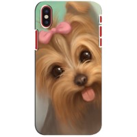 Чехол (ТПУ) Милые собачки для iPhone X (Йоршенский терьер)
