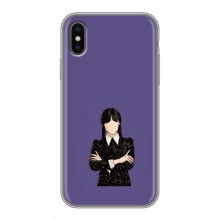 Чохли Венсдей на iPhone X Уенсдей (AlphaPrint) (Венздей у чорному)