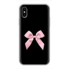 Чехол банты для iPhone X – Бант на черном