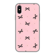 Чехол банты для iPhone X – Черные бантики