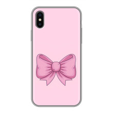Чехол банты для iPhone X – Розовый бантик