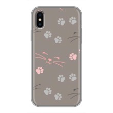 Чохол з малюнком кіт на iPhone X (Лапи і вуса)