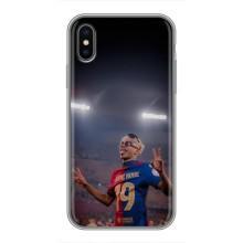 Чехол с футболистом Ламин Ямаль iPhone X (Ямаль на стадионе)
