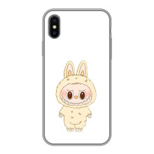 Чехол с принтом Лабубу для iPhone X – Бежевый Лабубу
