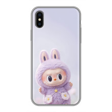 Чехол с принтом Лабубу для iPhone X – Фиолетовый Лабубу
