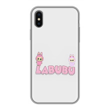 Чехол с принтом Лабубу для iPhone X – Логотип Лабубу