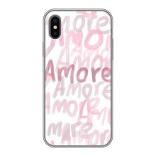 Чохол з розовим принтом для iPhone X (Любов)