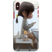Дівчачий Чохол для iPhone X (ДІвчина з іграшкою)