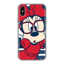 Эксклюзивный чехол для iPhone X (AlphaPrint - Мультяшные) (Маус в очках)