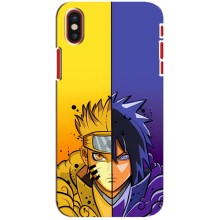 Купить Чехлы на телефон с принтом Anime для Айфон 10 – Naruto Vs Sasuke