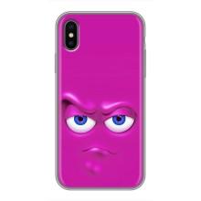 Чохли (ТПУ) (смішні стікери) для iPhone X – Хитра мордочка