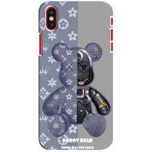 Силиконовый чехол для iPhone X – Медведь Louis Vuitton