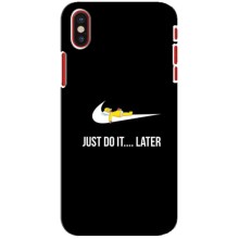 Силиконовый Чехол на iPhone X с картинкой Nike (Later)