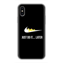 Силиконовый Чехол на iPhone X с картинкой Nike (Later)