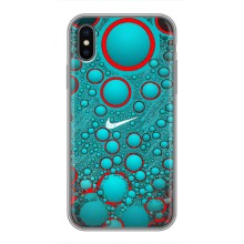 Силиконовый Чехол на iPhone X с картинкой Nike (Найк зеленый)