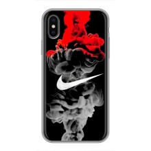 Силиконовый Чехол на iPhone X с картинкой Nike (Nike дым)