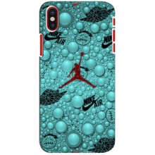 Силиконовый Чехол Nike Air Jordan на Айфон 10 (Джордан Найк)