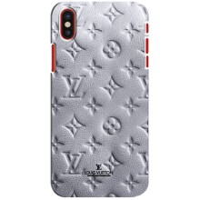 Текстурный Чехол Louis Vuitton для Айфон 10 (Белый ЛВ)