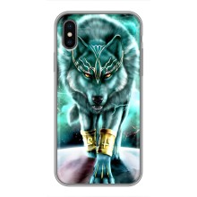 Захисні чохли для Епл X (AlphaPrint) (ХІТ продаж) ВОВК (Яскравий вовк)