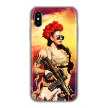 ЗСУ Чехлы (TPU) для iPhone X (Женщина солдат)