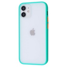 TPU+PC чехол Color Buttons для Apple iPhone 12 mini – Бирюзовый