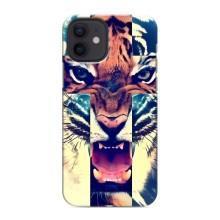 Чехлы с изображением разных животных для iPhone 12 mini (Яркий Тигр)