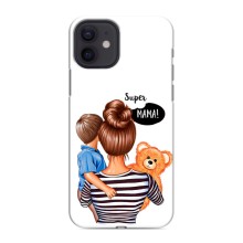 Чехол с печатью для iPhone 12 mini - (Мама с ребенком) (AlphaPrint) – Мама с сыном