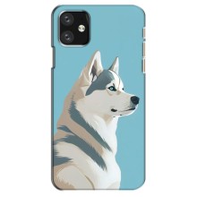 Чехол с Хаски для iPhone 12 mini - (AlphaPrint) (Хаски арт)