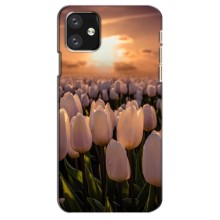 Чохли з картинкою (Тюльпани) на Айфон 12 Міні – Захід з квітами