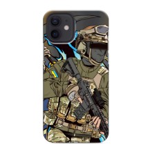 Чехлы с картинкой ЗСУ для iPhone 12 mini (AlphaPrint) (Воин ВСУ)