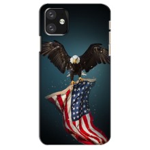 Чехол Флаг USA для iPhone 12 mini (Орел и флаг)