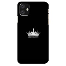 Чехол (Корона на чёрном фоне) для Айфон 12 Мини – Белая корона