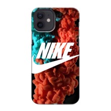 Чехол для iPhone 12 mini - с принтом Найк (AlphaPrint) (Дымчатый найк)