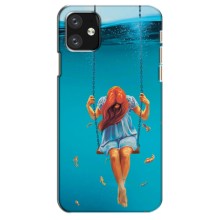 Чехол Стильные девушки на iPhone 12 mini (Девушка на качели)